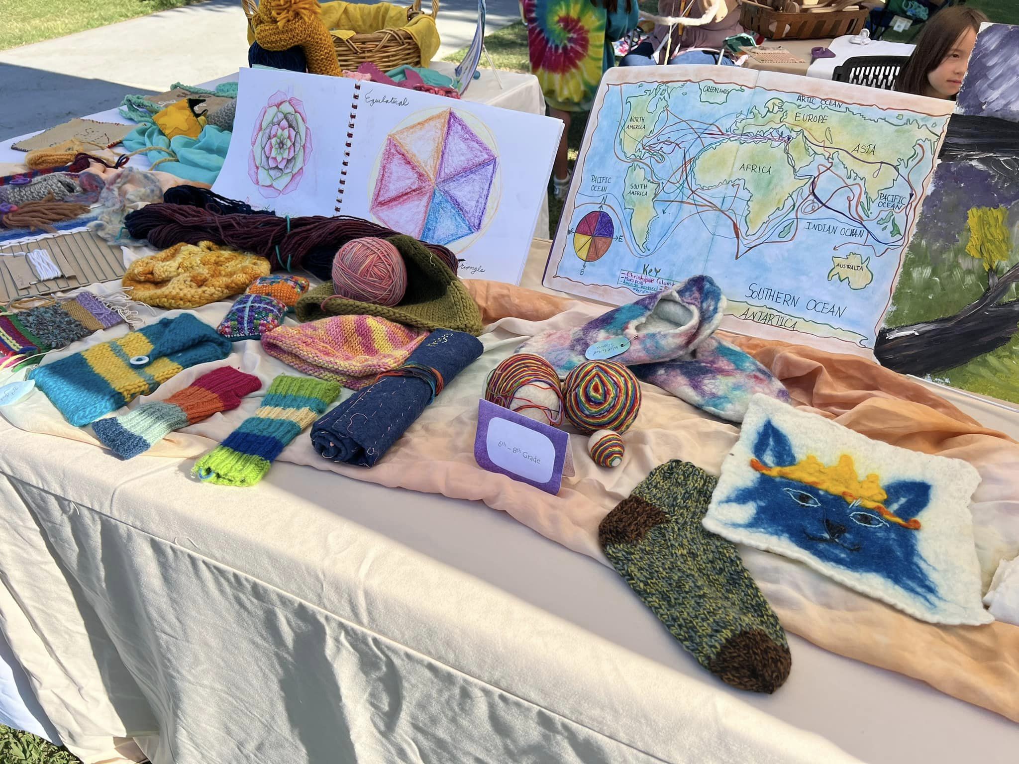 Practical Art through the ages:  TK-8th grade handwork projects project image